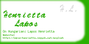 henrietta lapos business card